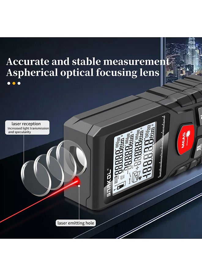 Generic Intelligent Laser Rangefinder Digital Laser Distance Meter with Single Continuous Volumes Area Pythagoras Measurement Modes Adjustable Function IP54 Waterproof  - Image 3