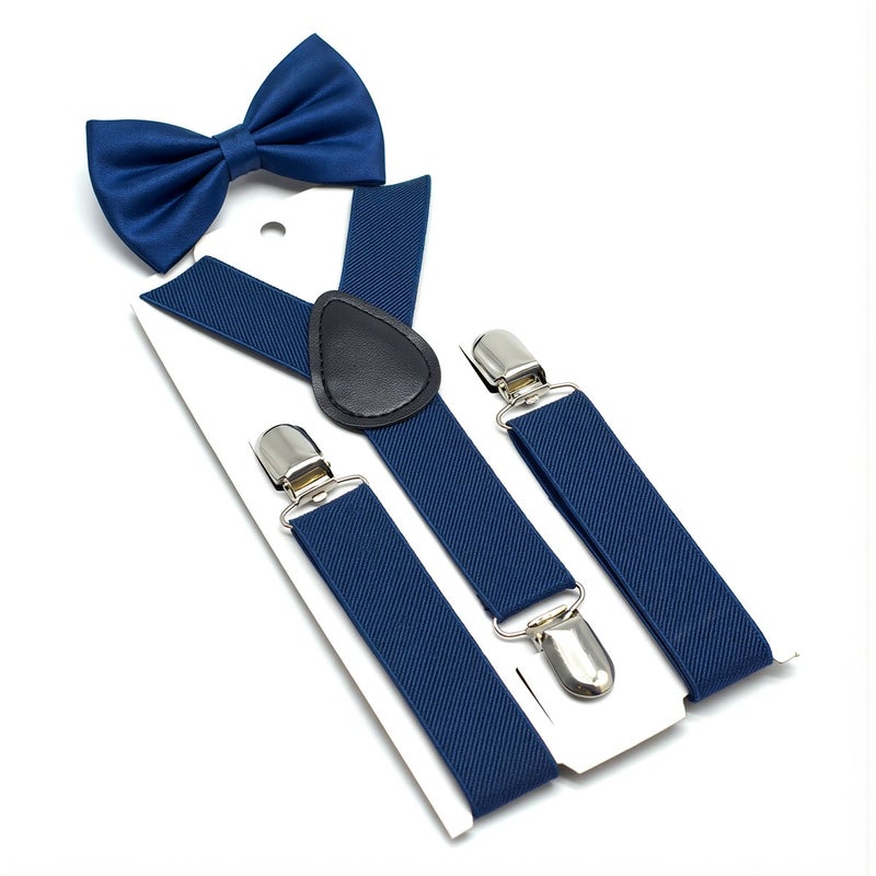 Heavy Duty Kids Suspenders Bow Tie Set Long Lasting Tear Resistant No Rust - Image 3