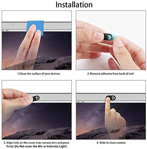 ANAB GI Webcam Cover Slider, Laptop Camera Cover Anab GI 0.027in Ultra-Thin Fits Echo Spot Smartphones Tablet - Image 5