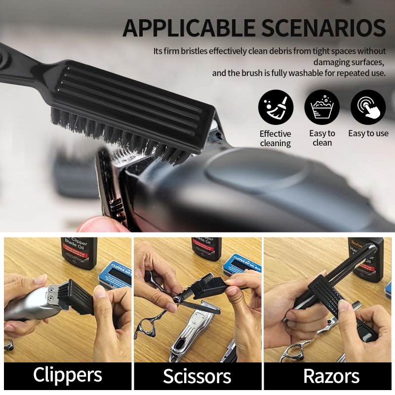 BarberTop Premium Hair Clipper Blade Lubricating Oil for Clippers, with Oil Dip Box and Barber Clipper Brush - Image 5