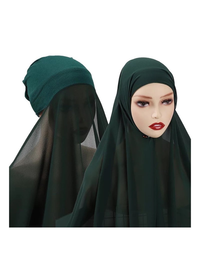 BHNS Hijab VIP veil, women's scarf, soft laser chiffon in elegant modern colors, with a hidden cotton bandana For more comfort and high stability on the head for women  - Image 3