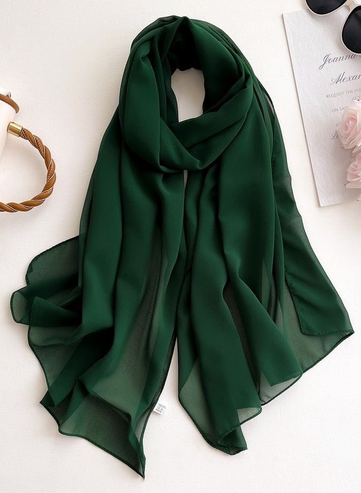 BHNS Hijab VIP veil, women's scarf, soft laser chiffon in elegant modern colors, with a hidden cotton bandana For more comfort and high stability on the head for women  - Image 4