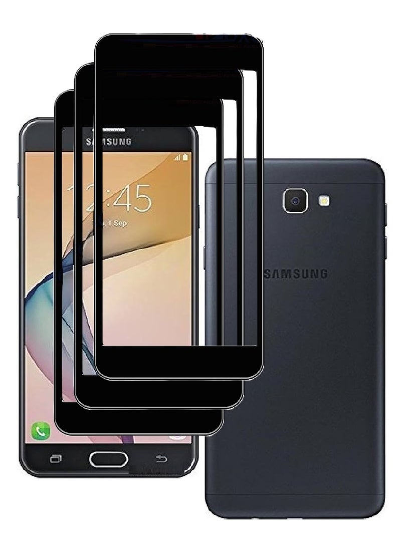 AINA 3 Pieces Tempered Glass Screen Protector 5D Designed For Samsung Galaxy J7 Prime Full Glue Edge to Edge Full Screen Coverage And Bubble Free - Image 1