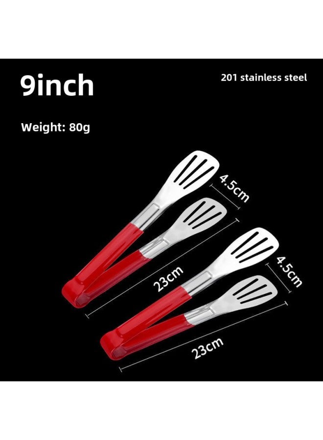 Ll304 Stainless Steel Kitchen Food Clip Steak Clip Barbecue Clip Steamed Bread Clip Fried Fish Fried Thick-Color:Two Special Anti-scalding 9-inch Models ()✓ - Image 1
