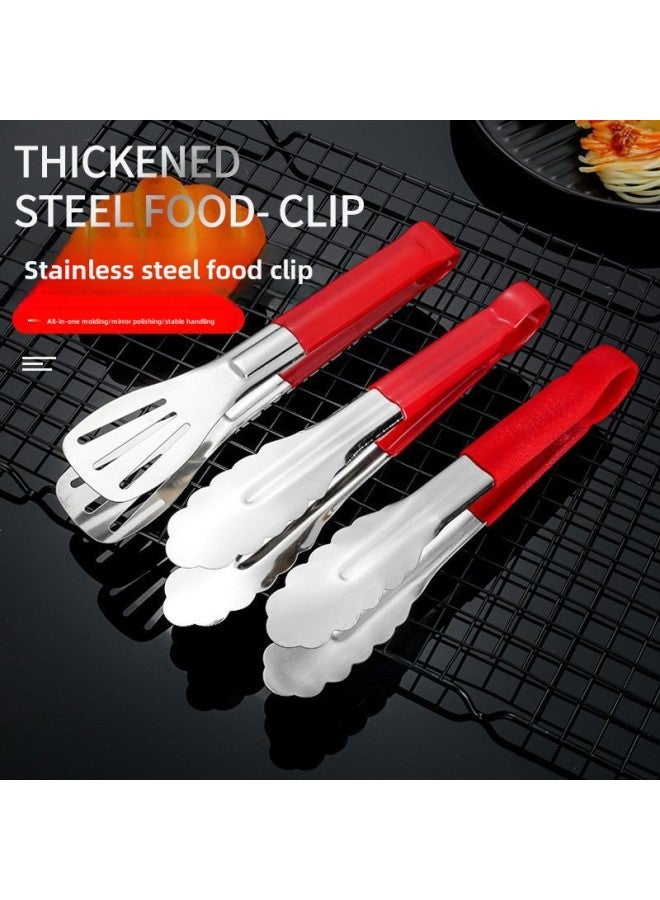 Ll304 Stainless Steel Kitchen Food Clip Steak Clip Barbecue Clip Steamed Bread Clip Fried Fish Fried Thick-Color:Two Special Anti-scalding 9-inch Models ()✓ - Image 3