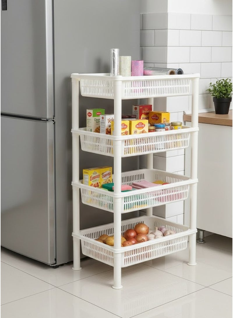 4 Tier Round Shelves Vegetable Rack - Image 1