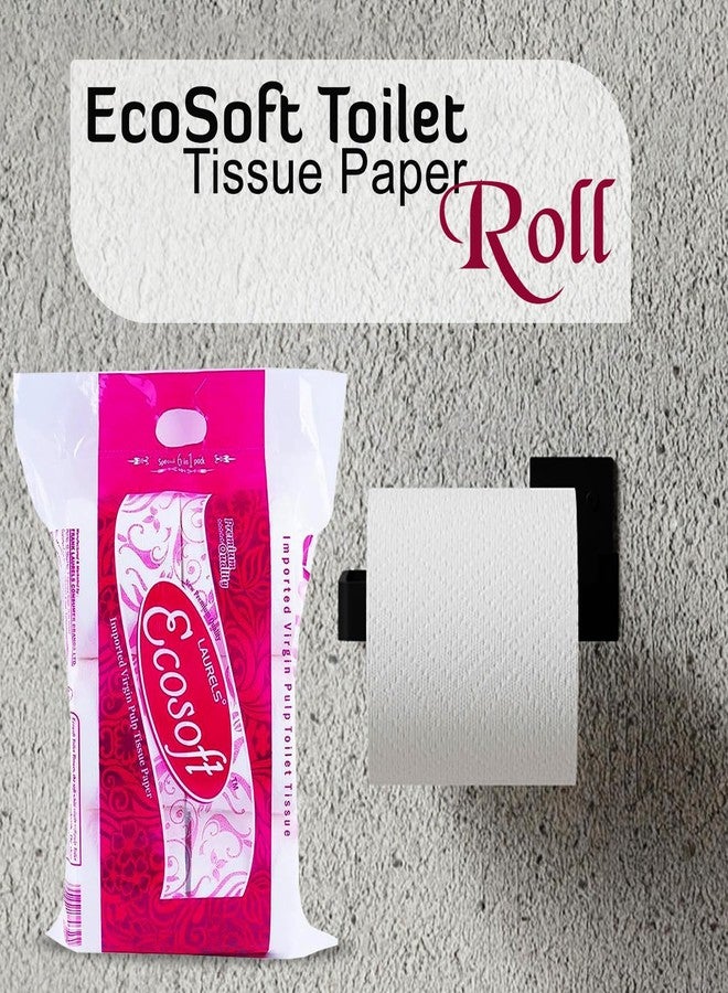 Laurels Ecosoft Toilet Tissue Paper | 2-Ply | 320 Pulls per Roll | Imported Virgin Pulp | Soft | Pack of 6 Rolls | 10cm x 10cm - Image 2
