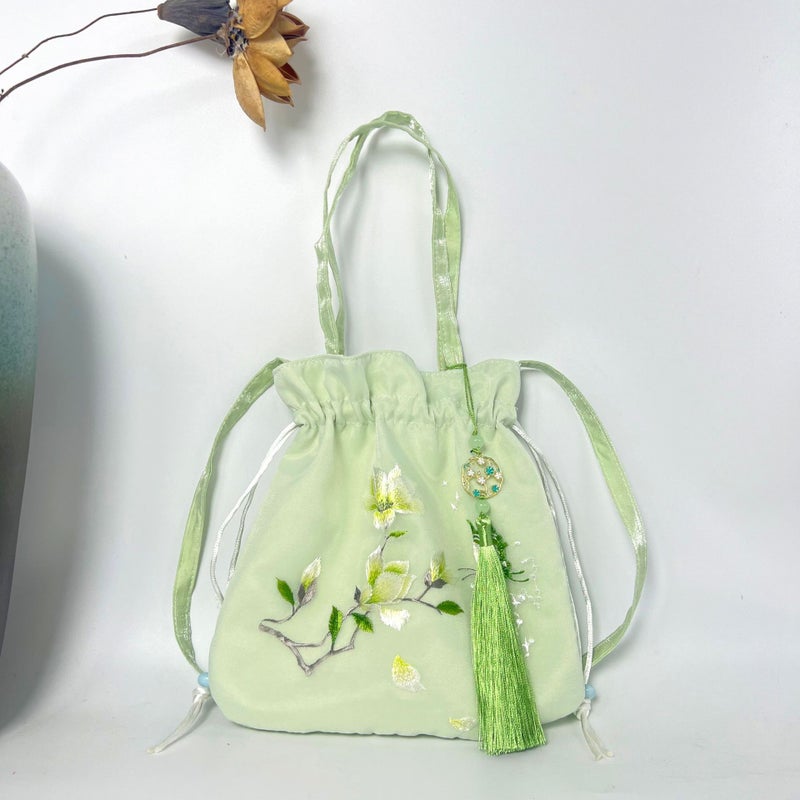 Chinese-Style Suzhou Embroidery Bag, Traditional Chinese Style Handbag, Hanfu Matching Handbag, Tiktok Ancient Style Crossbody Bag, Casual Versatile Artistic Small Bag - Image 1