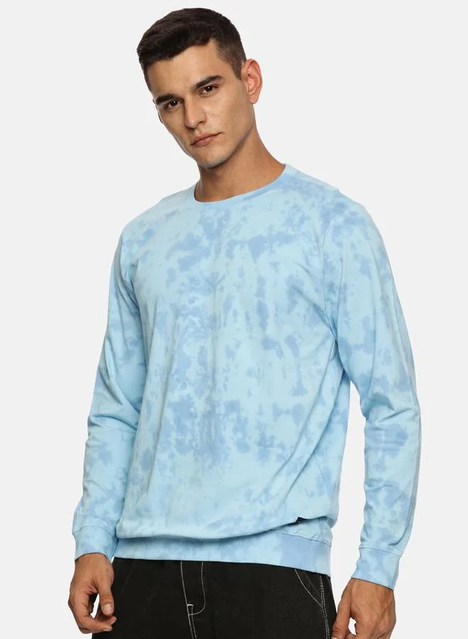 سيمبل آند رير تيشرت رجالي مطبوع بنمط تاي داي وأكمام طويلة