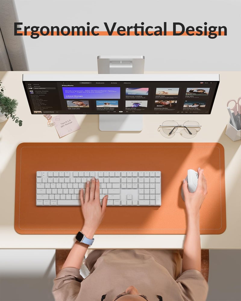 Keychron M5 8K Vertical Ergonomic Mouse Wireless, 2.4 GHz/Bluetooth 5.3/Wired Computer Mice Rechargeable, 5 Levels Up to 30K DPI with Programmable Buttons for Laptop macOS/Windows - White - Image 2