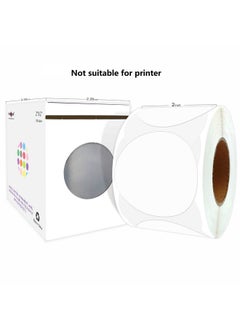 PARLAIM 2" White Round Color-Code Circle Dot Labels On A Roll, 500 Stickers, 2 Inch Diameter For Inventory Garage Sale Office School  - Image 2