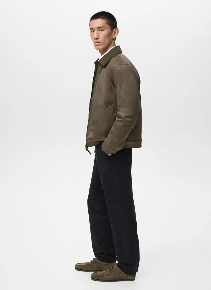 Mango Man Cotton quilted jacket