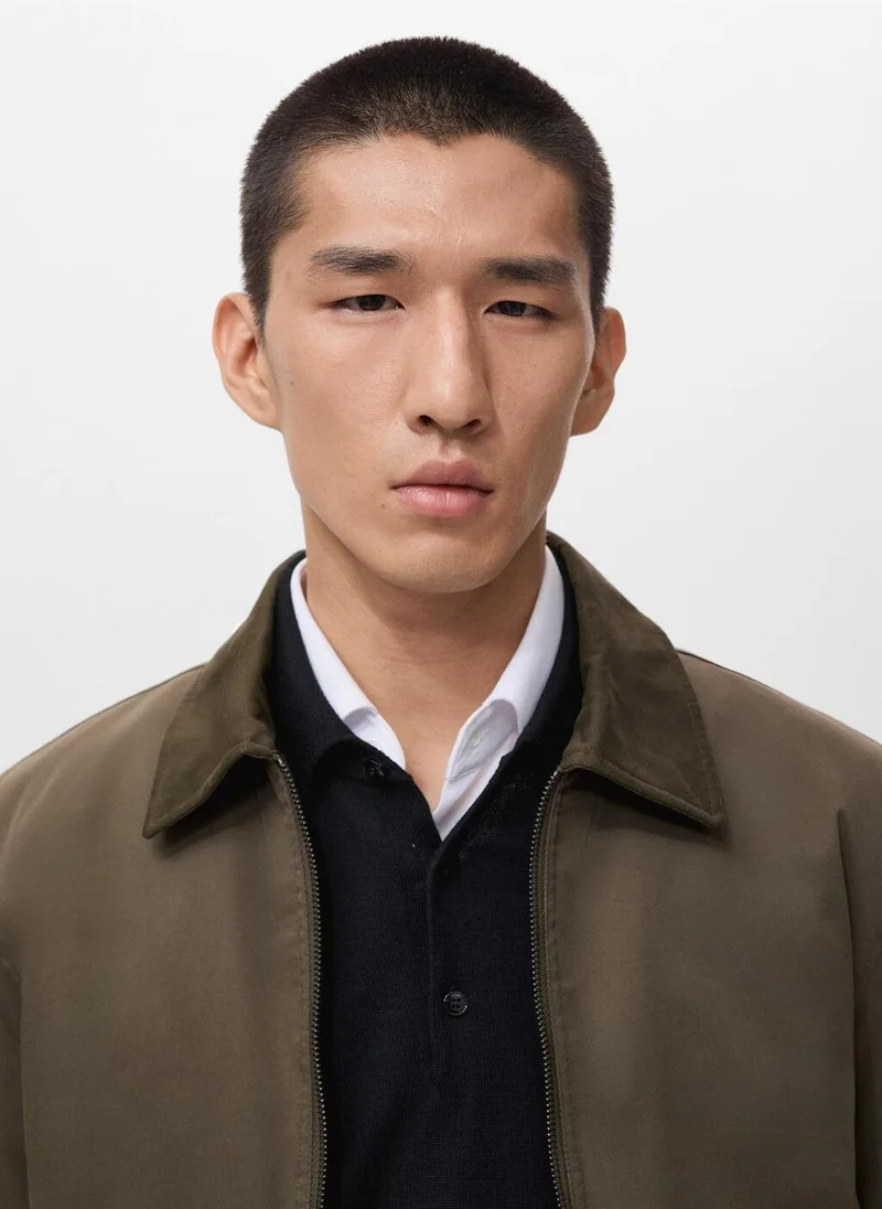 Mango Man Cotton quilted jacket