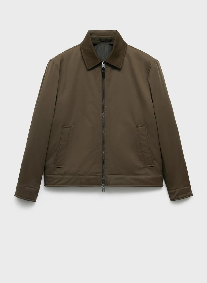 Mango Man Cotton quilted jacket