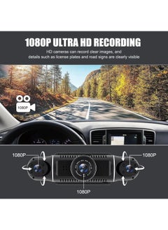 LAESO Dash Cam, 4 Channel FHD 1080P, Front Left Right and Rear, Front and Rear Inside Cars Camera,360° All-Around Car DVR System, Built-in WiFi,Dash Camera for Cars with Night Vision,G-Sensor(with 64G Card)  - Image 5