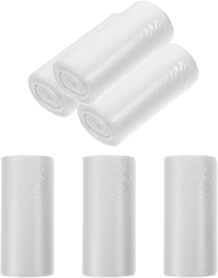 Eringogo أكياس قمامة سيارات صغيرة قابلة للتصرف 6 لفات بلاستيك أبيض 30X35 سم أكياس نفايات سطح المكتب المحمولة للسيارات - Image 1