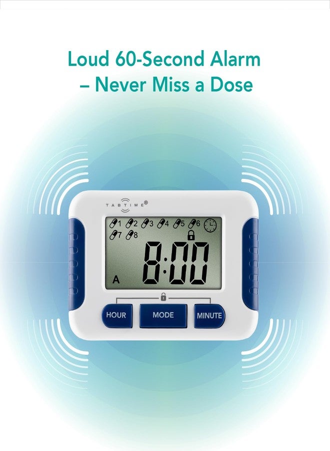 TabTime Pill Reminder with 8 Alarms per Day, Pill Tracker, Pill Timer, Medication Reminder Devices, Medication Tracker, Essential Parkinson's Patient Gadget - Image 3