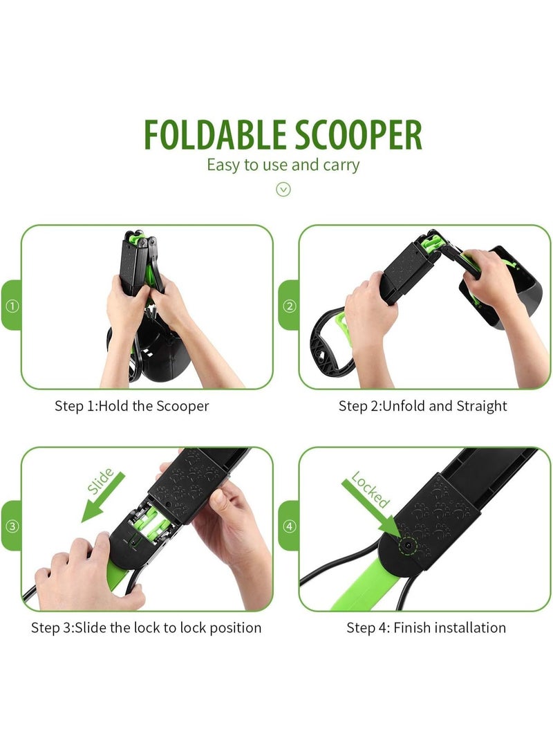 Mumoo Bear 28in Tall Pooper Scooper, Large Pooper Scooper for Dogs Heavy Duty, Dog Pooper Scooper with Long Handle & High Strength Durable Spring, Foldable Dog Poop Pick Up - Image 3