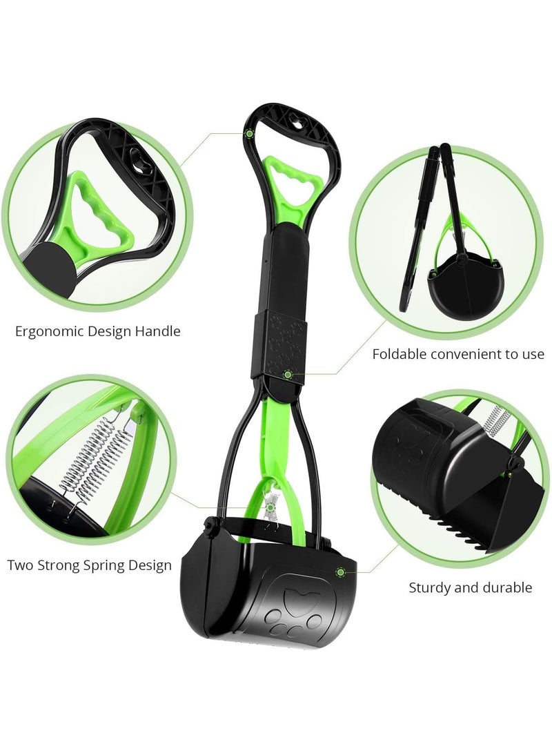 Mumoo Bear 28in Tall Pooper Scooper, Large Pooper Scooper for Dogs Heavy Duty, Dog Pooper Scooper with Long Handle & High Strength Durable Spring, Foldable Dog Poop Pick Up - Image 2
