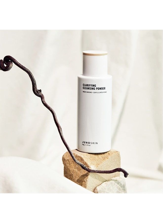 JUNO & Co. غسول وجه مقشر، مسحوق تنظيف مكون من 10 مكونات مع حمض الهيالورونيك لترطيب إضافي 50 جرام / 1.76 أونصة - Image 2