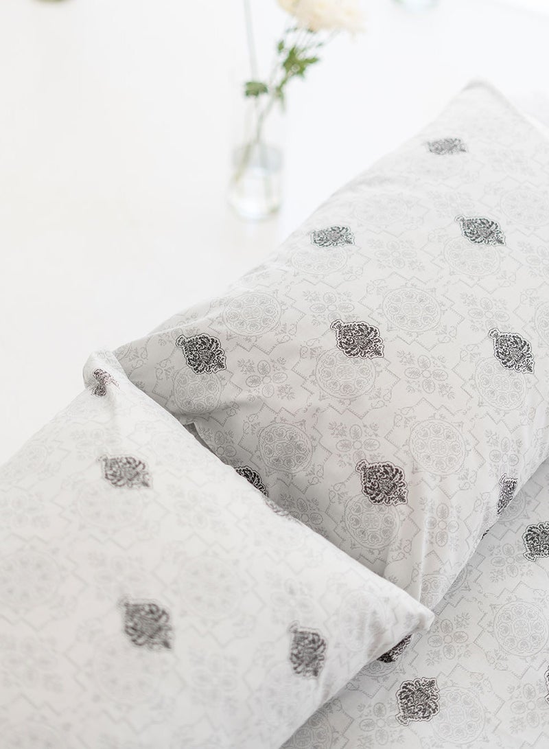 More cottons  ملاءة سرير برايدل دريمز مسطحة 240×260 سم، قطن 100%، 200 غرزة 