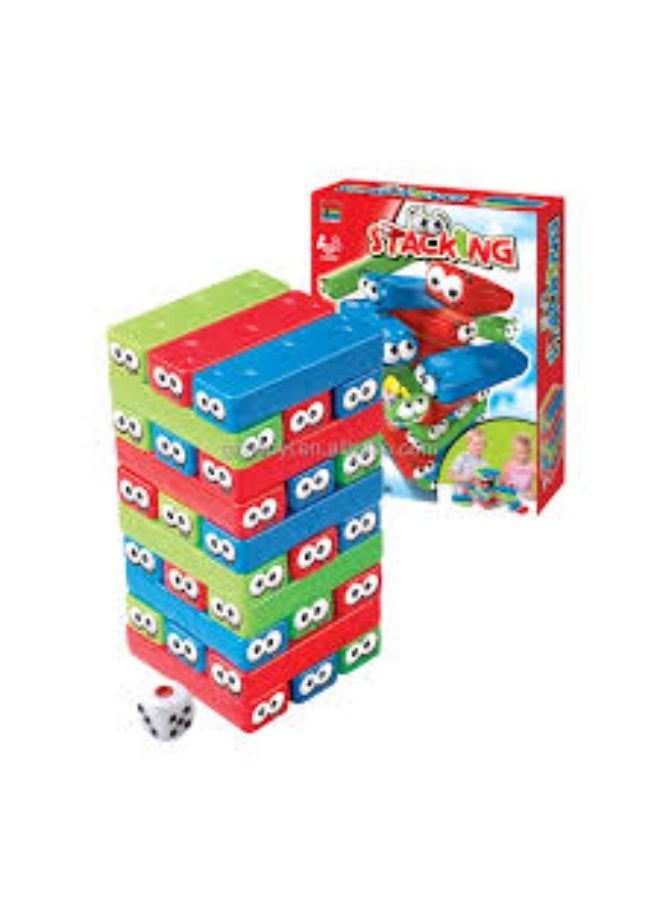 Fun Stacking Game for Kids Ages 2-4,  Developmental Toy with Colorful Blocks and Dice - Image 2