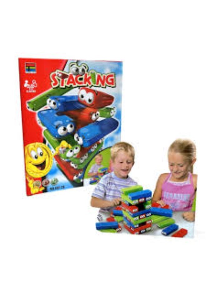 Fun Stacking Game for Kids Ages 2-4,  Developmental Toy with Colorful Blocks and Dice - Image 4