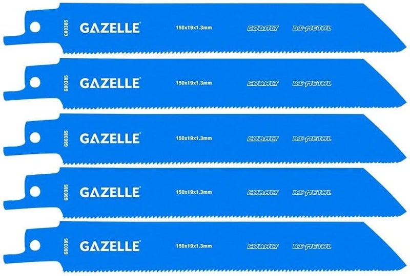 Gazelle Gazelle 6-Inch Bimetal Reciprocating Blades for Metal - Pack of 5 - Image 1