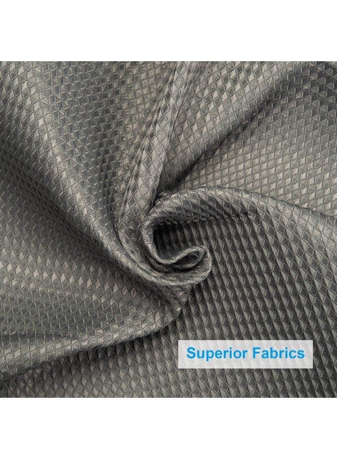 AmazerBath Grey Shower Curtain, Waffle Shower Curtain Gray, Premium Fabric with Waffle Weave, Heavy Duty 240GSM, Hotel Quality Bathroom Shower Curtains, 72 x 72 Inches - Image 3