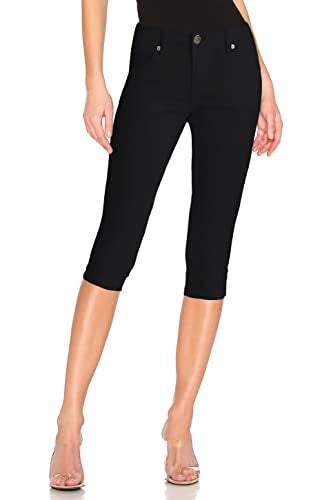 Hybrid & Company Women's Butt Lift Super Comfy Stretch Denim Capri Short Jeans Q43300 Black 13 - Image 2