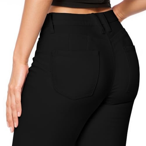 Hybrid & Company Women's Butt Lift Super Comfy Stretch Denim Capri Short Jeans Q43300 Black 13 - Image 4