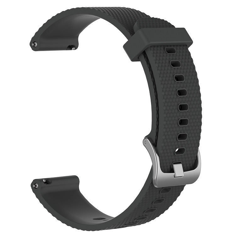 S-TOP For Garmin Forerunner 245 20mm Diamond Textured Silicone Watch Band(Dark Grey) - Image 2
