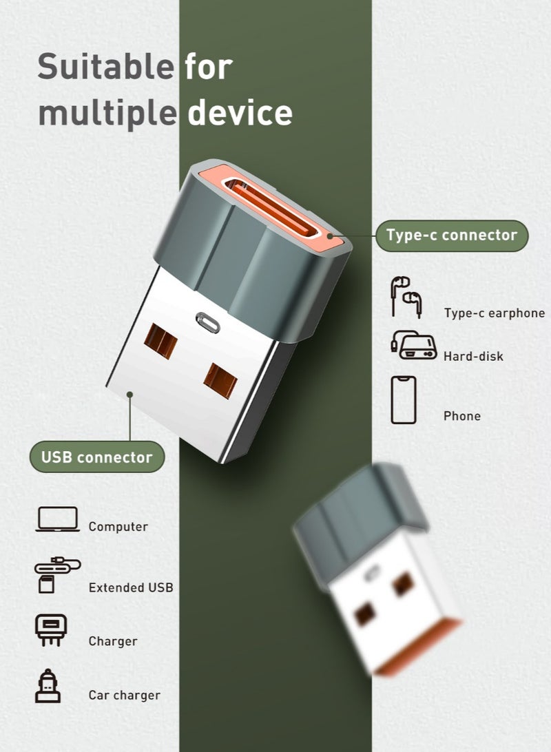 لدنيو لدينو محول USB-C انثى الى USB ذكر LC150 من لدنيو، حجم صغير  مناسب لاجهزة متعددة، مصنوع من الالومنيوم - رمادي  - Image 2