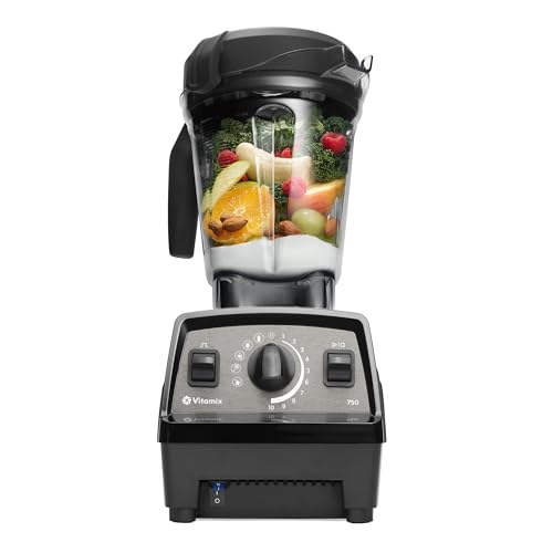 Vitamix خلاط فيتاميكس بروبل سيريز 750 مع أربعة برامج خلط، برنامج تنظيف ذاتي، خلاط بمستوى احترافي للسموذي، الحساء والمزيد، شفرات من الفولاذ المقاوم للصدأ، وعاء سعة 64 أونصة، أسود - Image 1