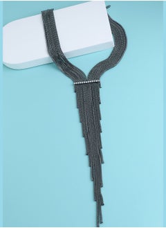 SOHI Silver Plated Designer Party Necklace For Women  - Image 1