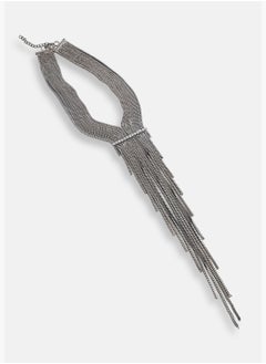 SOHI Silver Plated Designer Party Necklace For Women  - Image 4