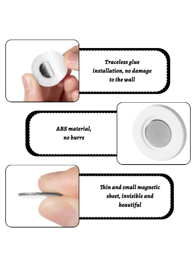 NIBEMINENT حامل تحكم عن بعد مغناطيسي غير مرئي 11 قطعة - بدون مسامير، تصميم صناعي خالي من الأثر - سهل التركيب مع تشطيب مطلي، مثالي لإعداد الترفيه المنزلي، إعداد الترفيه | حامل حائط حديث | حامل بلاستيكي متين، حامل تحكم عن بعد - Image 3