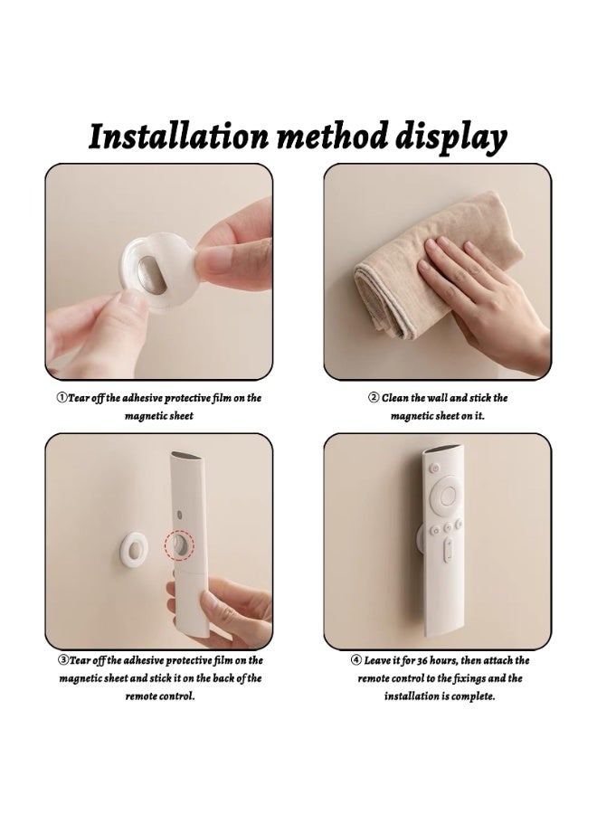 NIBEMINENT حامل تحكم عن بعد مغناطيسي غير مرئي 11 قطعة - بدون مسامير، تصميم صناعي خالي من الأثر - سهل التركيب مع تشطيب مطلي، مثالي لإعداد الترفيه المنزلي، إعداد الترفيه | حامل حائط حديث | حامل بلاستيكي متين، حامل تحكم عن بعد - Image 4