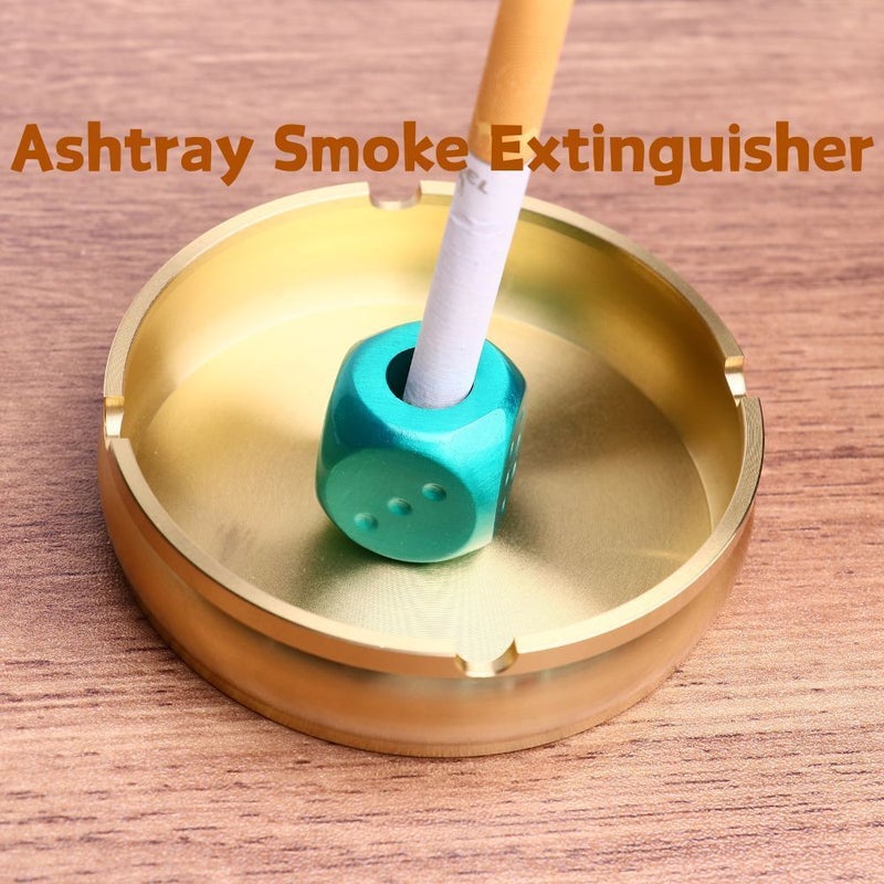 Portable Mini Ashtray 2pcs Metal Cigarette Butts Holder Mixed Color - Image 2