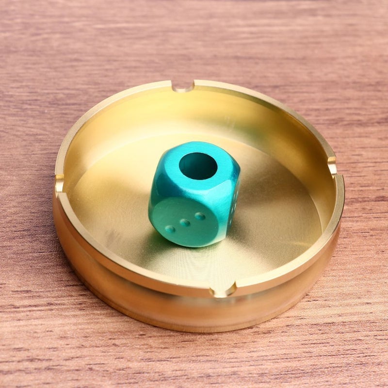 Portable Mini Ashtray 2pcs Metal Cigarette Butts Holder Mixed Color - Image 4