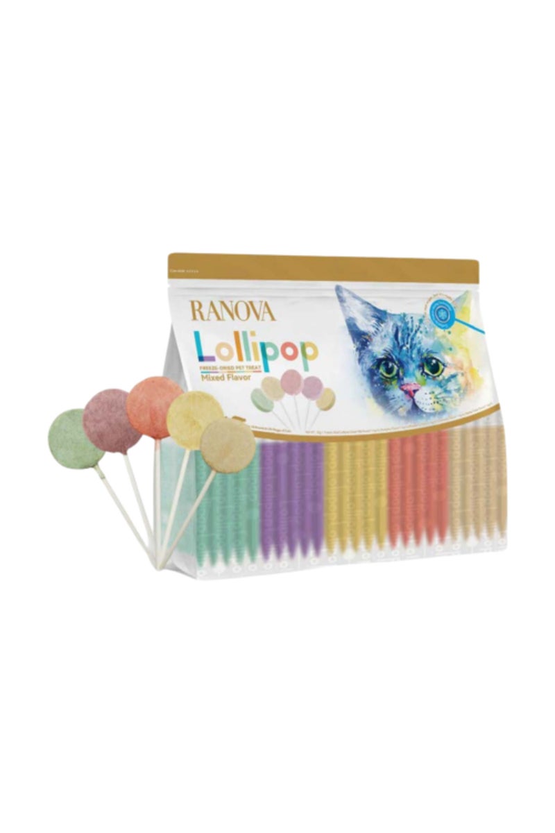 Ranova Freeze-Dried Lollipop Treats for Cats, Assorted Flavours (25 Pieces) - Image 1