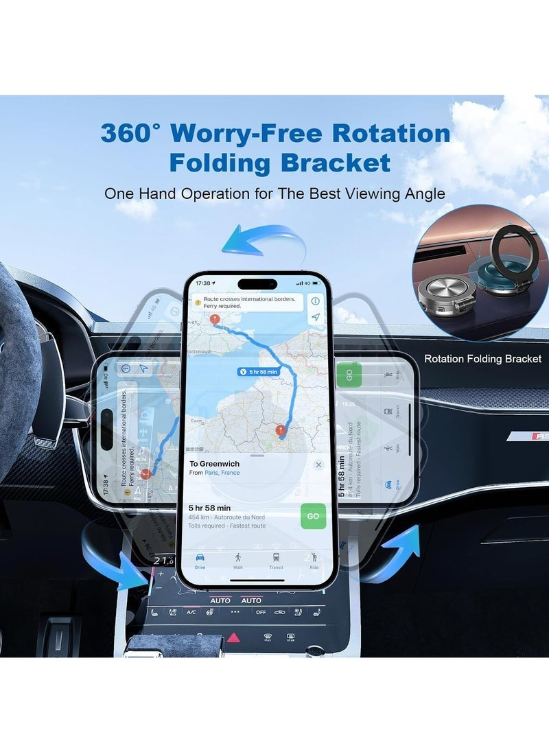 TIGER Magnetic Vacuum Suction Car Phone Holder Mount C1 (Black) – 360° Rotating Universal Mount with Strong Suction for Car, Kitchen, Mirror, Gym, Shower & All Smooth Surfaces – Compatible with iPhone & Android Devices - Image 5