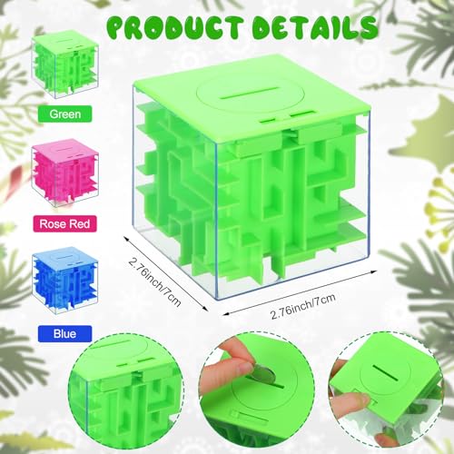 Syhood 12 Pcs Money Puzzle Box Plastic Money Maze Puzzle Box Stocking Stuffers for Adults and Kids Maze Gift Holder Card Holder for Kids Adults Teens Birthday Party Favors 2 Styles - Image 5