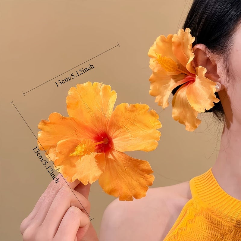 أزرار شعر على شكل بيض أزرق زهور لتسريحات الشعر للعطلات الشاطئية وجلسات التصوير اليومية وإكسسوارات الشعر - Image 5