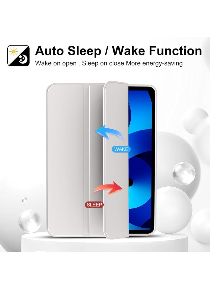 TIGER Case for iPad Air 11 Inch M2 (2024) & iPad Air 5th/4th Gen (10.9 Inch, 2022/2020) || Lightweight Soft TPU Back Protective Case with Auto Sleep/Wake Function & Smart Folio Cover – Thin, Slim Design for Maximum Protection (Grey, 10.9) - Image 4