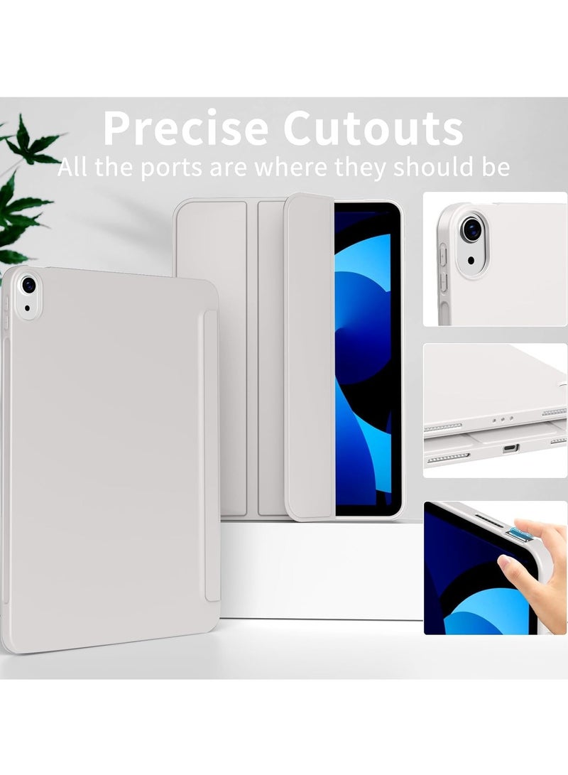 TIGER Case for iPad Air 11 Inch M2 (2024) & iPad Air 5th/4th Gen (10.9 Inch, 2022/2020) || Lightweight Soft TPU Back Protective Case with Auto Sleep/Wake Function & Smart Folio Cover – Thin, Slim Design for Maximum Protection (Grey, 10.9) - Image 2