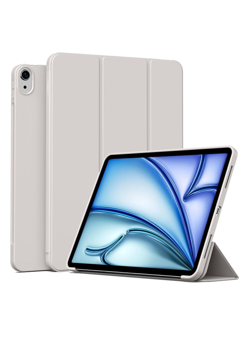 TIGER Case for iPad Air 11 Inch M2 (2024) & iPad Air 5th/4th Gen (10.9 Inch, 2022/2020) || Lightweight Soft TPU Back Protective Case with Auto Sleep/Wake Function & Smart Folio Cover – Thin, Slim Design for Maximum Protection (Grey, 10.9) - Image 1