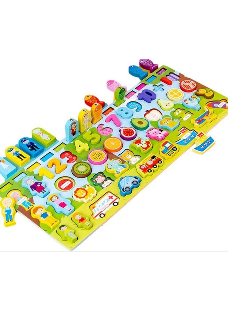 Wooden counter 8*1 Montessori matching board - Image 2