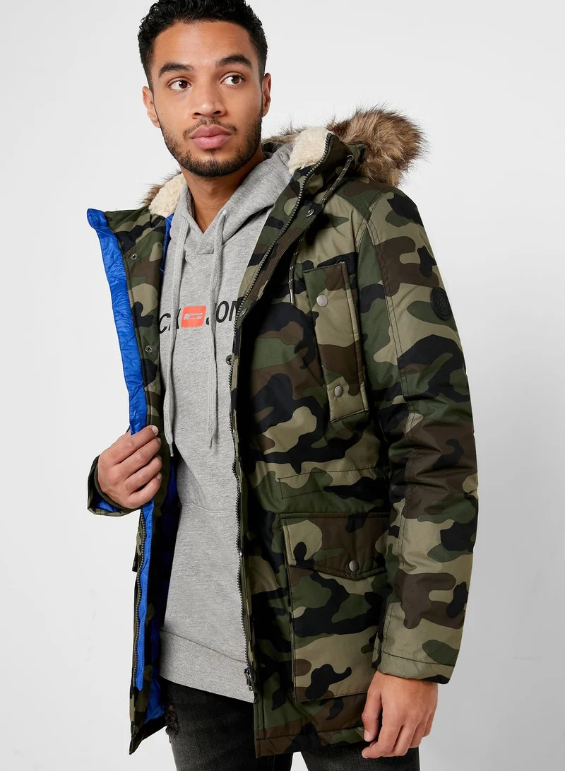 JACK & JONES Explore Camo Parka Jacket