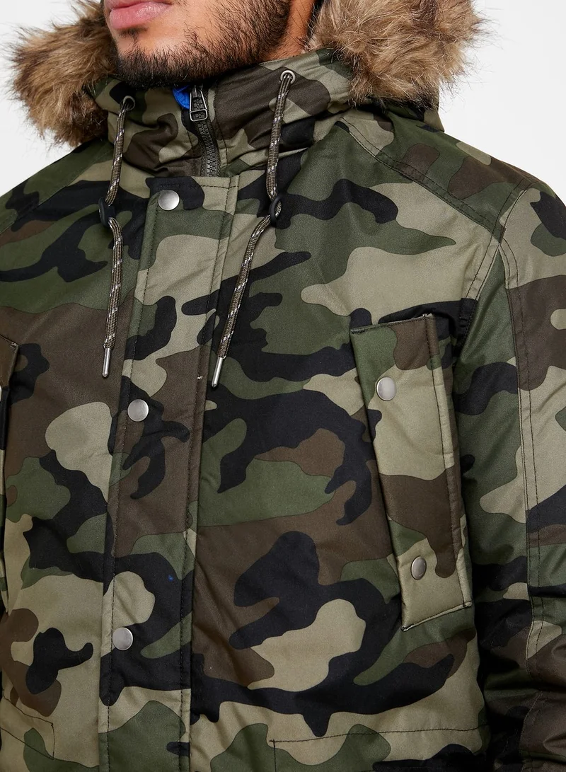 JACK & JONES Explore Camo Parka Jacket